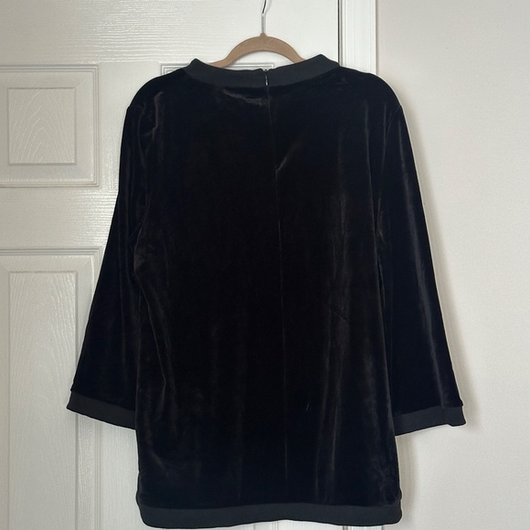 Tuckernuck Women's Plus Black Velour Jojo Top Tunic Swingy Soft Size XXL 3/4 - Picture 6 of 9